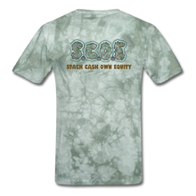 Load image into Gallery viewer, S.C.O.E Healthy Wealthy Wise Vintage T-Shirt - military green tie dye
