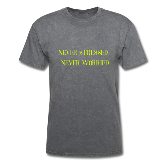 S.C.O.E Never Stressed Never Worried T-Shirt - mineral charcoal gray