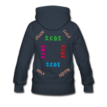 Load image into Gallery viewer, S.C.O.E Women&#39;s Multi-Color Logo Hoodie - navy