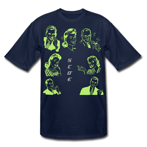 S.C.O.E Vintage Print Tall Tee - navy