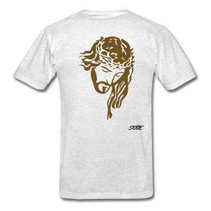S.C.O.E Jesus Portrait Tee - light heather gray