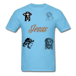 S.C.O.E Jesus Portrait Tee - aquatic blue
