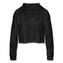 Load image into Gallery viewer, S.C.O.E Financial Freedom Crop Hoodie - deep heather
