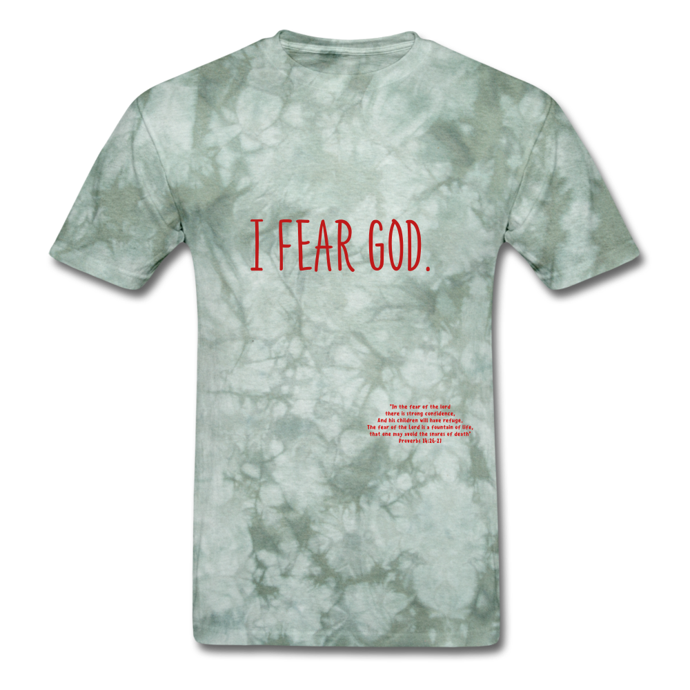 S.C.O.E Fear God T-Shirt - military green tie dye