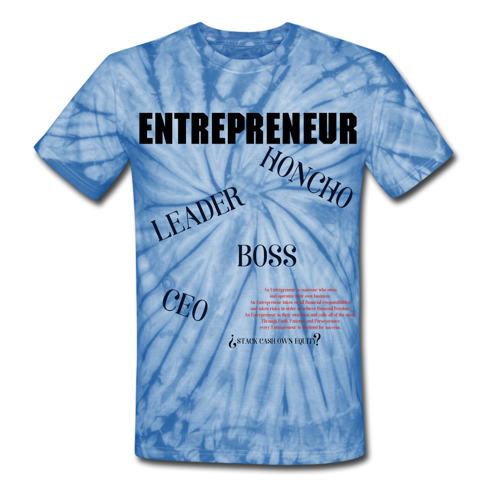 S.C.O.E Entrepreneur Tie Dye T-Shirt - spider baby blue