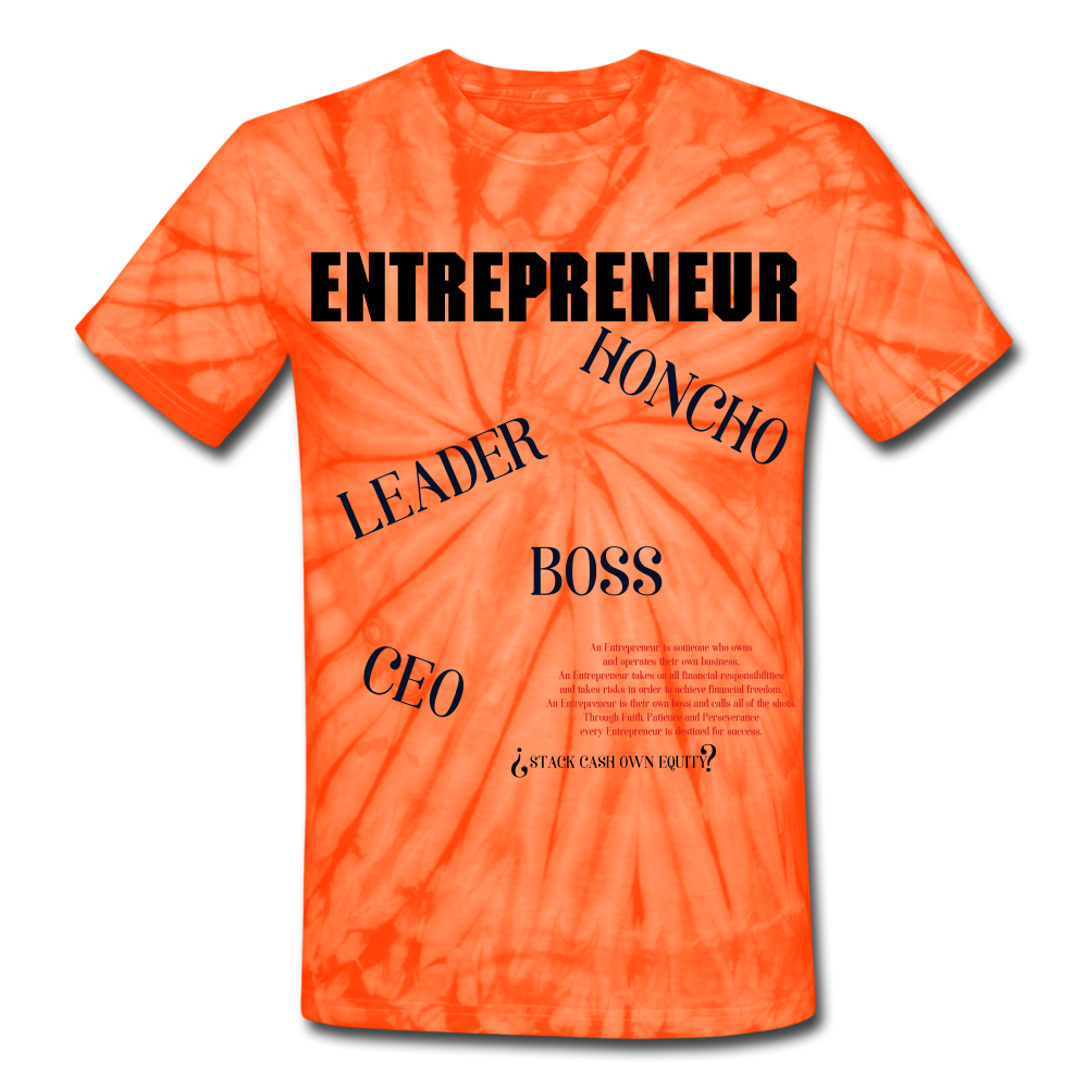 S.C.O.E Entrepreneur Tie Dye T-Shirt - spider orange