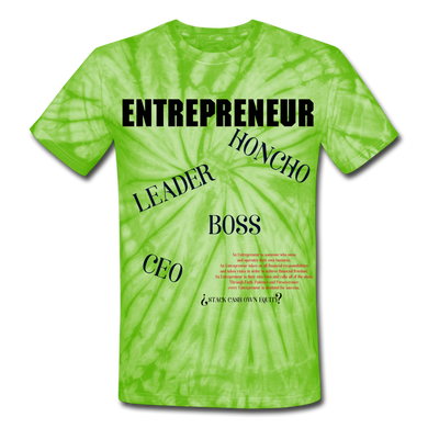 S.C.O.E Entrepreneur Tie Dye T-Shirt - spider lime green