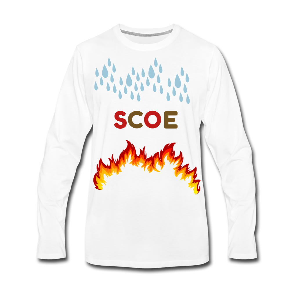 S.C.O.E Fire Long Sleeve Shirt - white