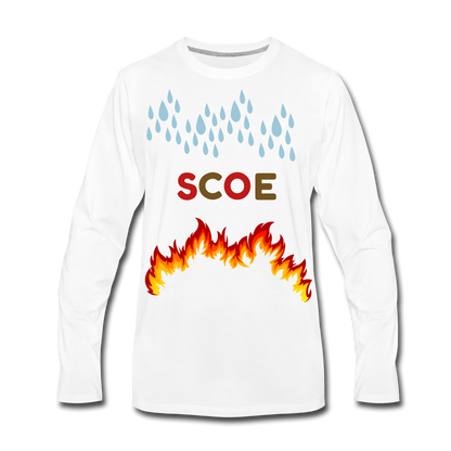 S.C.O.E Fire Long Sleeve Shirt - white