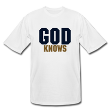 Load image into Gallery viewer, S.C.O.E God Knows Tall Tee - white