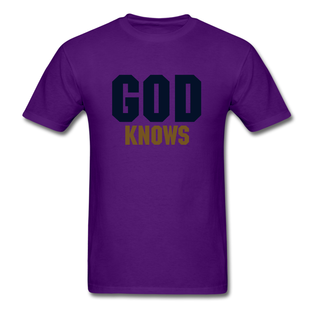 S.C.O.E God Knows Unisex T-shirt - purple