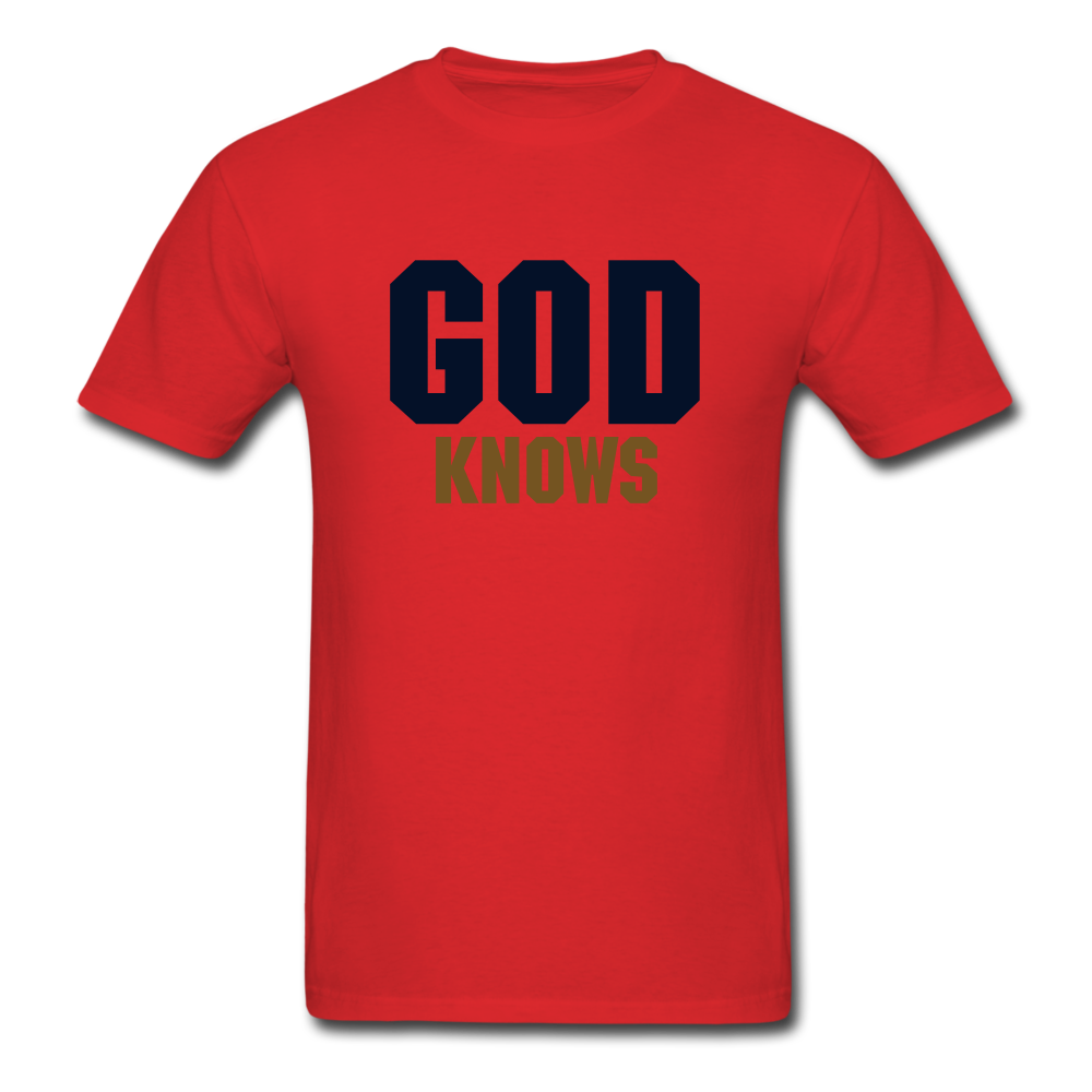 S.C.O.E God Knows Unisex T-shirt - red
