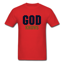 Load image into Gallery viewer, S.C.O.E God Knows Unisex T-shirt - red