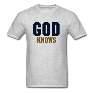 S.C.O.E God Knows Unisex T-shirt - heather gray