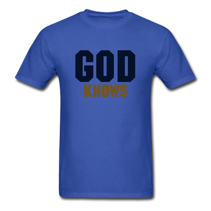 S.C.O.E God Knows Unisex T-shirt - royal blue