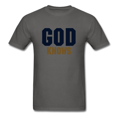 S.C.O.E God Knows Unisex T-shirt - charcoal