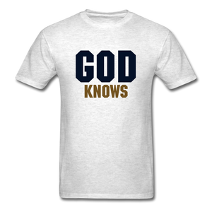S.C.O.E God Knows Unisex T-shirt - light heather gray