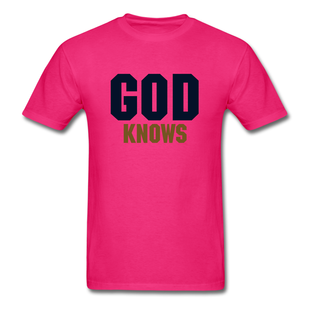 S.C.O.E God Knows Unisex T-shirt - fuchsia