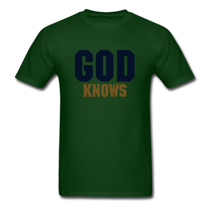 S.C.O.E God Knows Unisex T-shirt - forest green