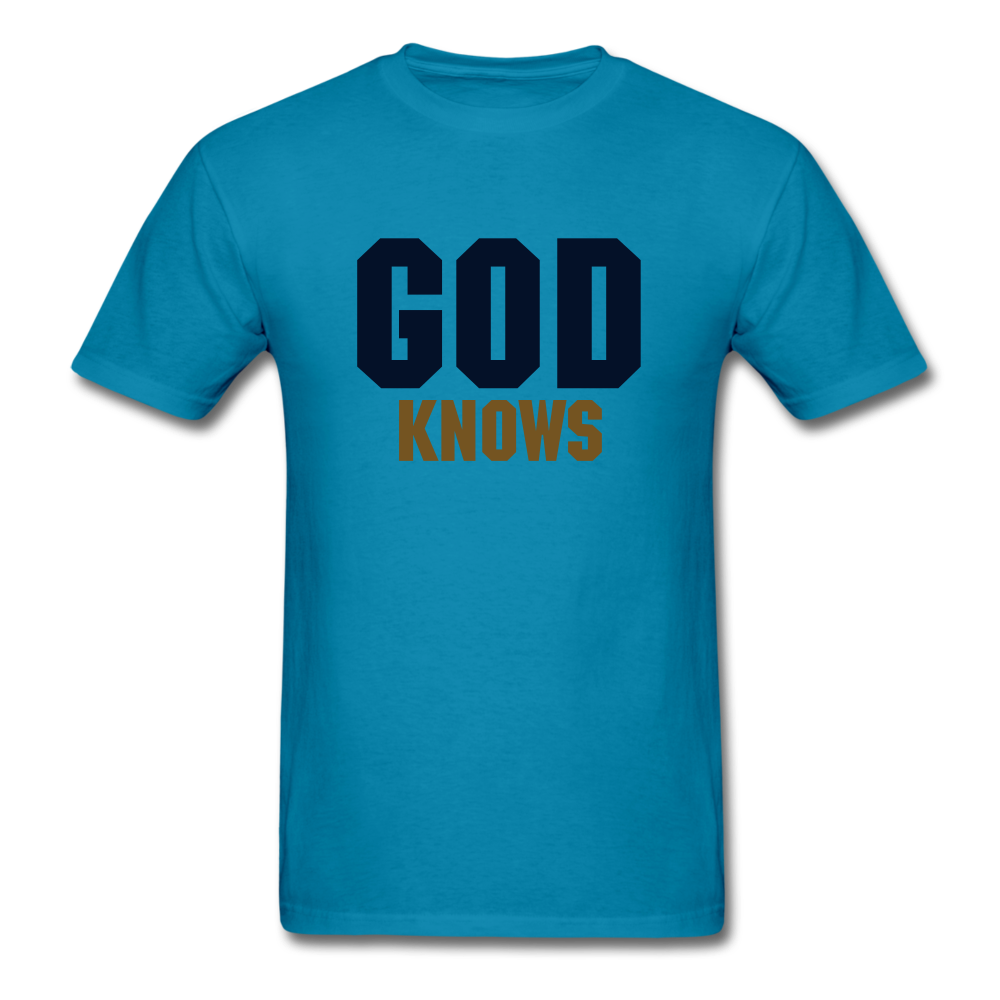 S.C.O.E God Knows Unisex T-shirt - turquoise