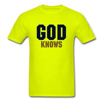 S.C.O.E God Knows Unisex T-shirt - safety green