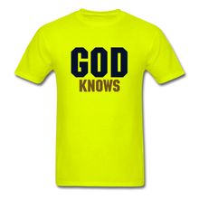 Load image into Gallery viewer, S.C.O.E God Knows Unisex T-shirt - safety green