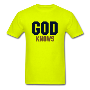 S.C.O.E God Knows Unisex T-shirt - safety green