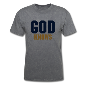 S.C.O.E God Knows Unisex T-shirt - mineral charcoal gray