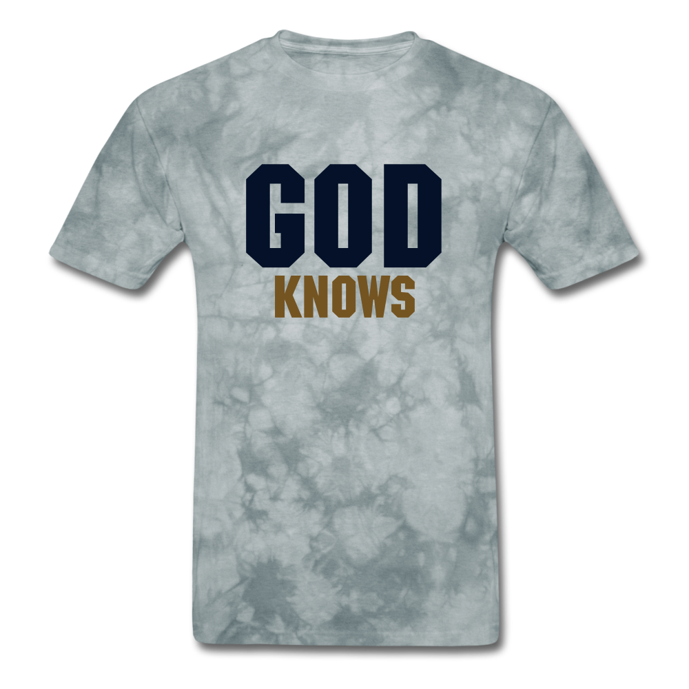 S.C.O.E God Knows Unisex T-shirt - grey tie dye