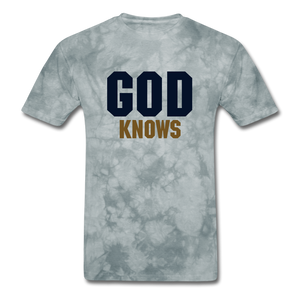 S.C.O.E God Knows Unisex T-shirt - grey tie dye