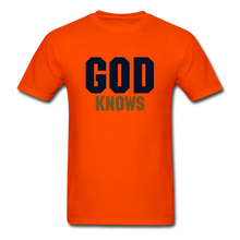 Load image into Gallery viewer, S.C.O.E God Knows Unisex T-shirt - orange