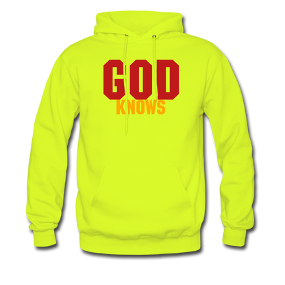 S.C.O.E God Knows Hoodie - safety green