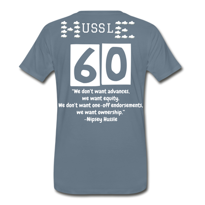 S.C.O.E Nipsey Hussle Equity T-Shirt - steel blue