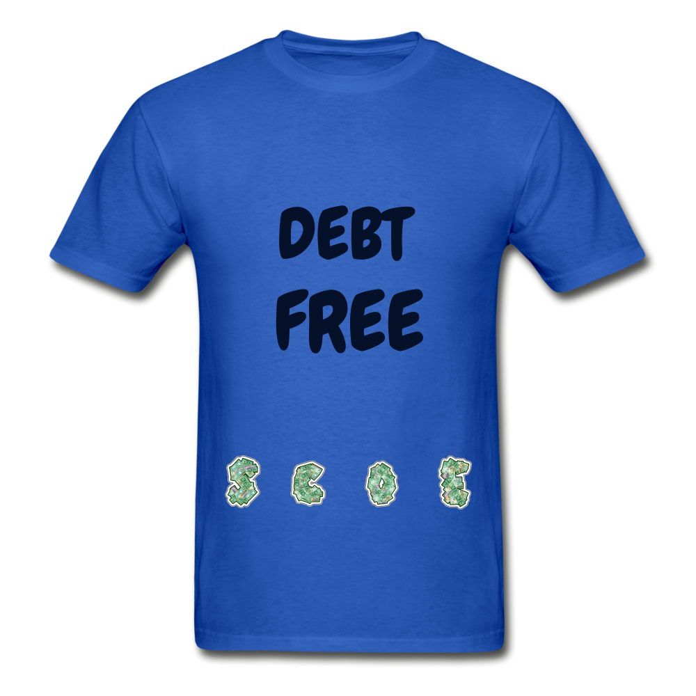 S.C.O.E Debt Free T-Shirt - royal blue