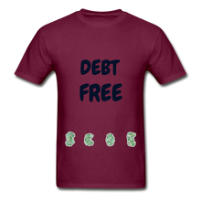 Load image into Gallery viewer, S.C.O.E Debt Free T-Shirt - burgundy