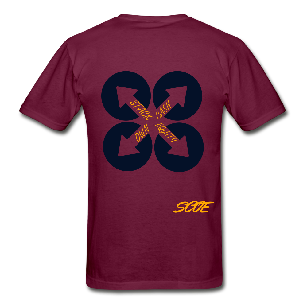 S.C.O.E Debt Free T-Shirt - burgundy