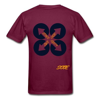 S.C.O.E Debt Free T-Shirt - burgundy