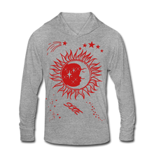 Load image into Gallery viewer, S.C.O.E Moon &amp; Stars Tri-Blend Hoodie - heather gray