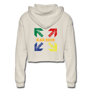 S.C.O.E Black Queen Cropped Hoodie - dust