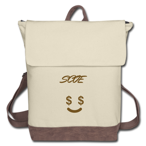 S.C.O.E Canvas Backpack - ivory/brown