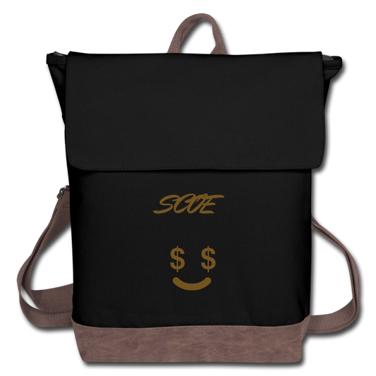 S.C.O.E Canvas Backpack - black/brown
