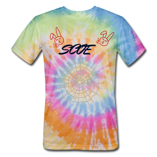 S.C.O.E Bunny Tie Dye T-Shirt - rainbow