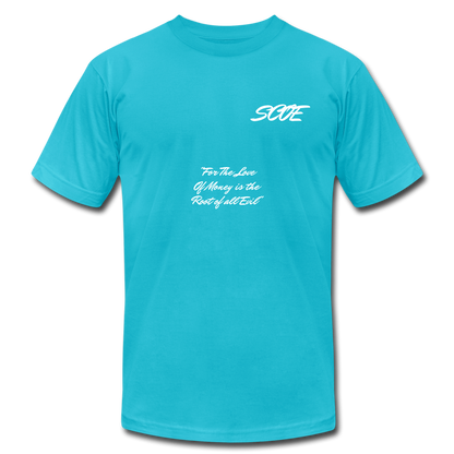 S.C.O.E Root of All Evil T-Shirt - turquoise