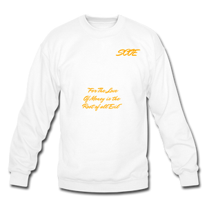 S.C.O.E Root of All Evil Crewneck Sweatshirt - white