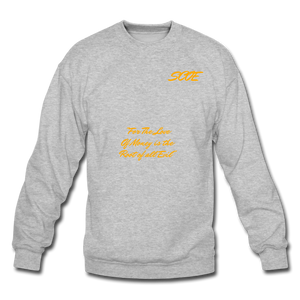 S.C.O.E Root of All Evil Crewneck Sweatshirt - heather gray