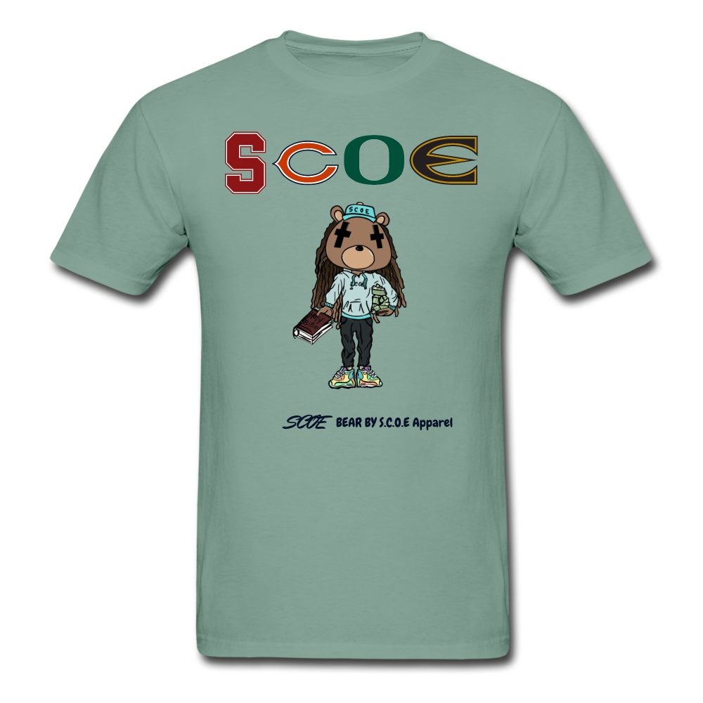 S.C.O.E Bear ComfortWash T-Shirt - seafoam green