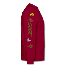 Load image into Gallery viewer, S.C.O.E Bear Spiritually Wealthy Long Sleeve - dark red