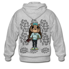 Load image into Gallery viewer, S.C.O.E Bear Money Zip Hoodie - heather gray