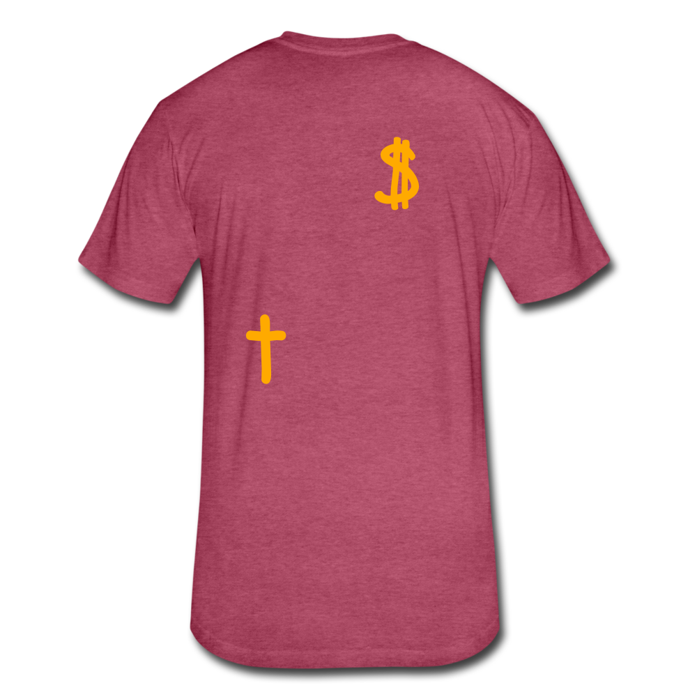 S.C.O.E Bear $ T-Shirt - heather burgundy