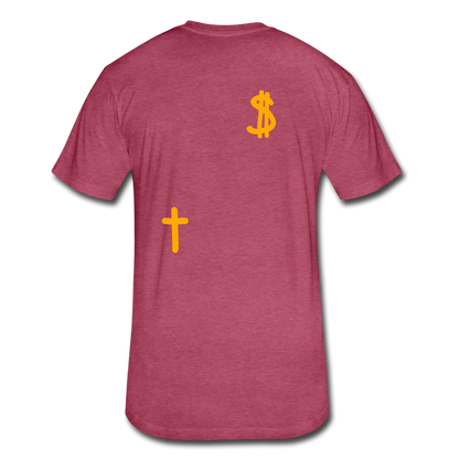 S.C.O.E Bear $ T-Shirt - heather burgundy
